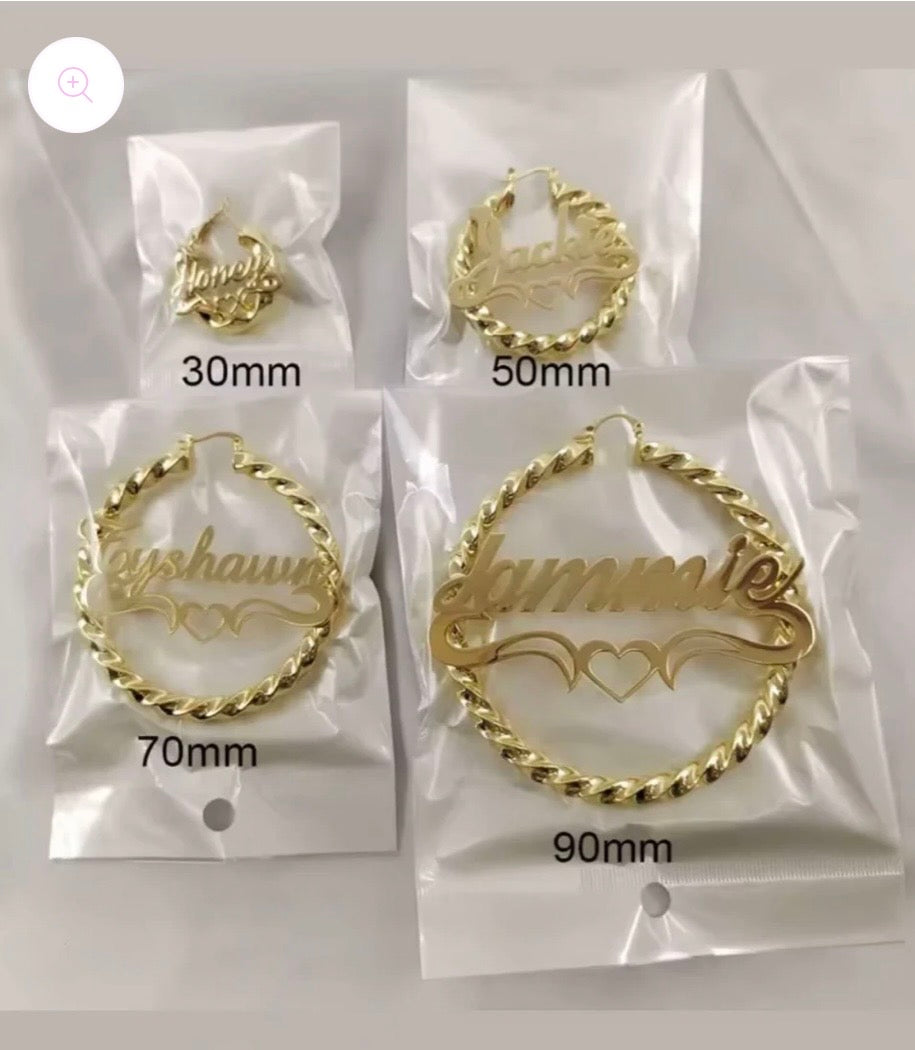 Custom Name Earrings