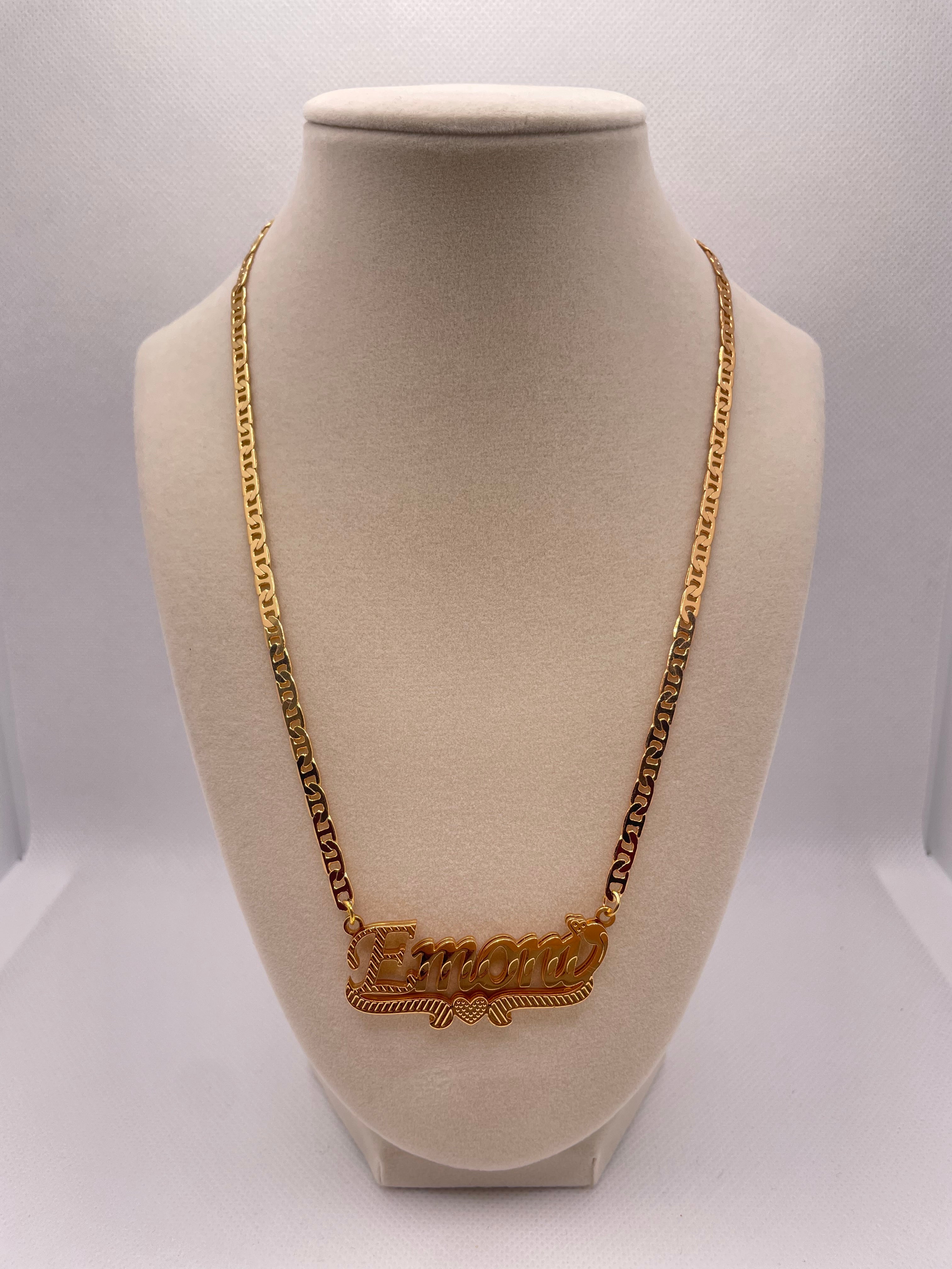Double Plated Custom Name Necklace